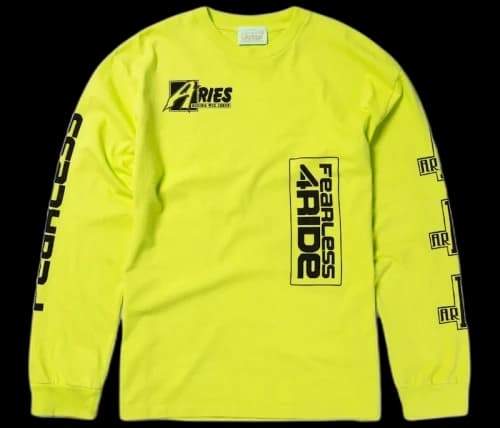 Aries Fearless Moto Longsleeved T-shirt Lime