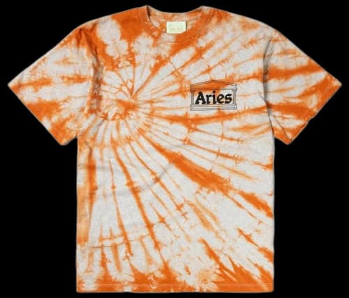 Aries Temple Tie Dye T-shirt Orange