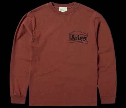 Aries Temple Longsleeved T-shirt Alabaster