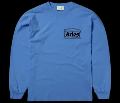 Aries Temple Longsleeved T-shirt Blue