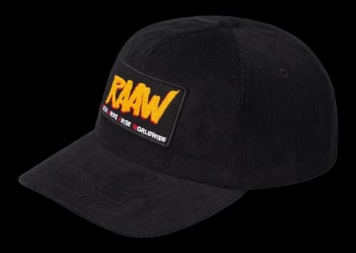 Aries RAAW Corduroy Snapback Cap Black