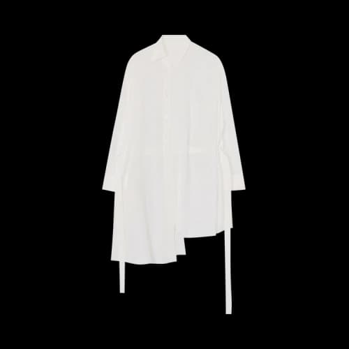 Yohji Yamamoto Rayon Deconstructed Asymmetric Shirt 'White'