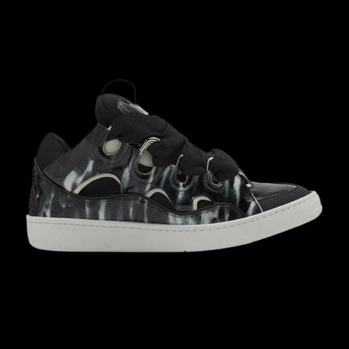Lanvin Leather Curb Black White