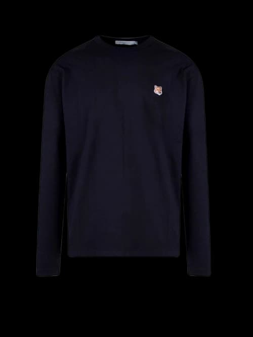 Maison Kitsune Man Cotton Iconic Patch T-Shirt Black
