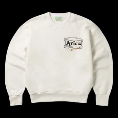 Aries Logo Print Sweatshirt 'White'