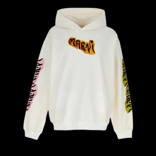 Marni Logo Hoodie 'Natural White'