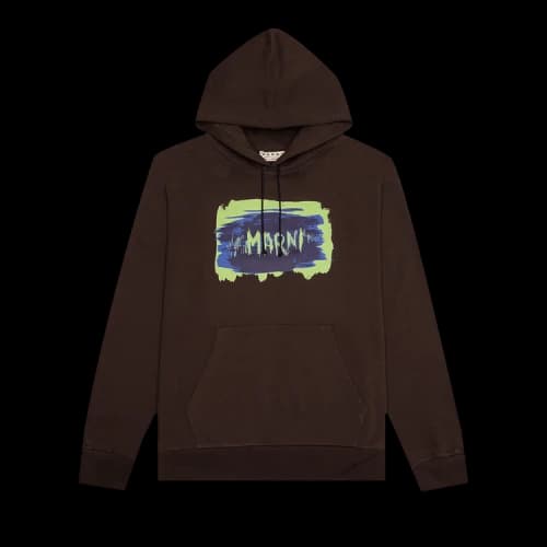 Marni Long-Sleeve Hooded Sweatshirt 'Cacao'