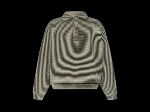 Marni Knitted Polo Roundneck Sweater Black