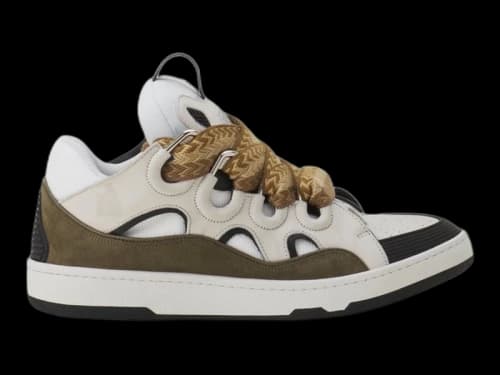 Lanvin Leather Curb Blanc Kaki