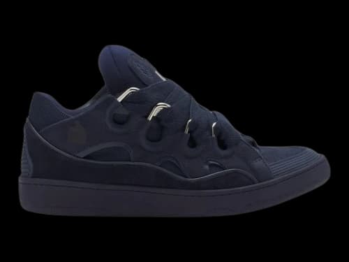 Lanvin Leather Curb Navy Blue