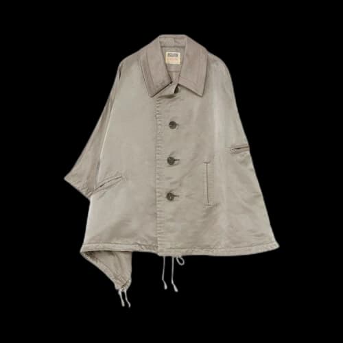 Yohji Yamamoto Regulation Cape Poncho Jacket 'Grey'