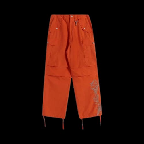 Reese Cooper Desert Marigold Embroidered Nylon Cargo Pant 'Orange'