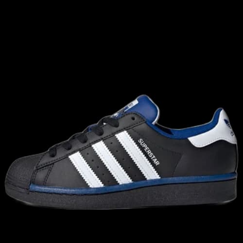 (GS) adidas originals Superstar J 'Black Blue'