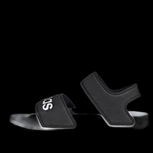 (GS) adidas Adilette Sandal K Black White Sandals 'Black White'