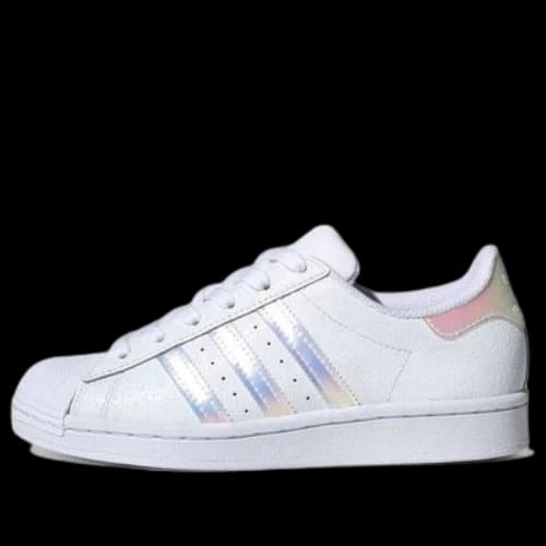 (GS) adidas Originals Superstar Shoes 'White Metallic Silver'