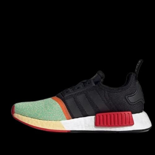 (GS) adidas originals NMD R1 J 'Black Green Red'