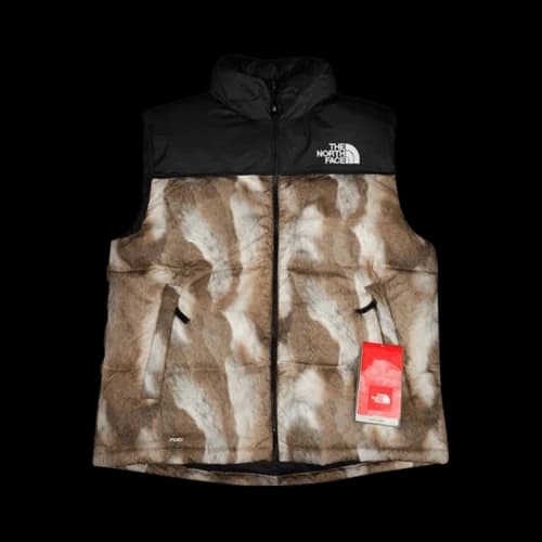 Supreme x The North Face Fur Print Nuptse 'Brown'