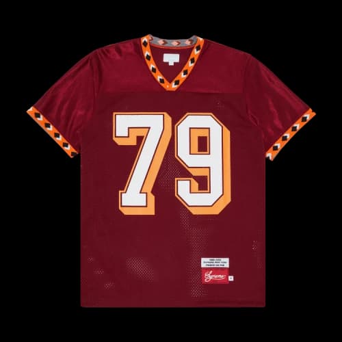Vintage Supreme Diamond Rib Football Top 'Red'