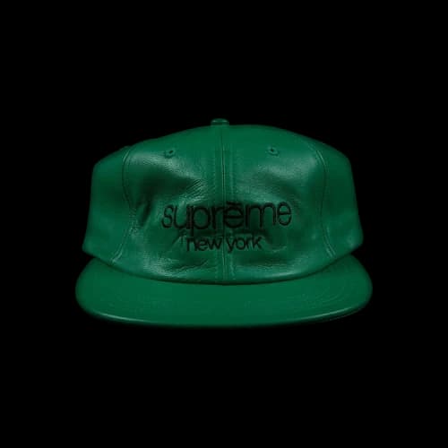 Supreme Leather Classic Logo 6-Panel 'Green'