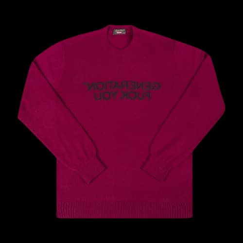Supreme x Undercover Generation Fuck You Sweater 'Burgundy'