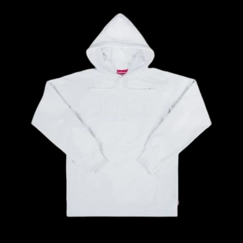 Supreme Embroidered Outline Hooded Sweatshirt 'Grey'