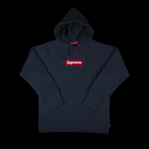 Supreme Box Logo Hooded Sweatshirt 'Navy'