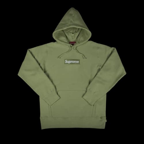Supreme Box Logo Hooded Sweatshirt 'Sage'