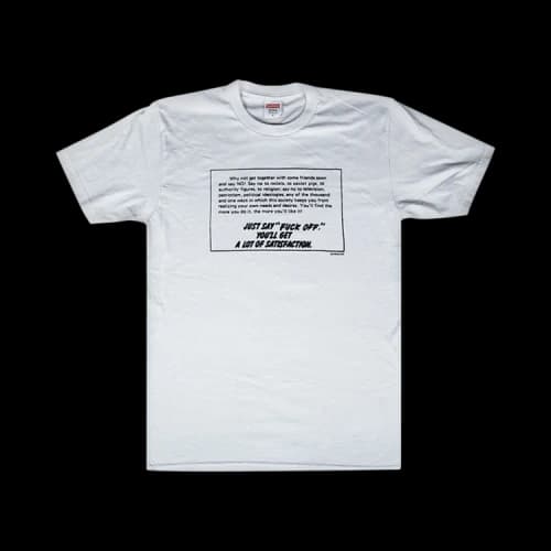 Supreme Just Say No T-Shirt 'White'