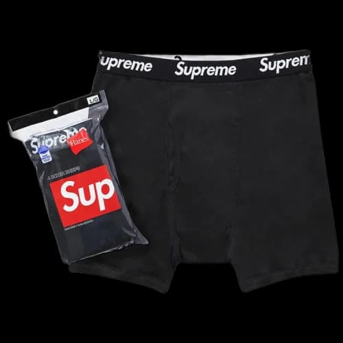 Supreme Hanes Boxer Briefs (4 Pack) 'Black'