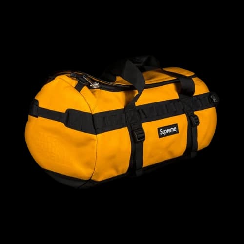 Supreme x The North Face Leather Base Camp Duffle 'Yellow'