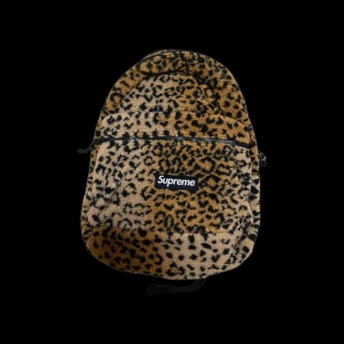 Supreme Leopard Fleece Backpack 'Yellow'