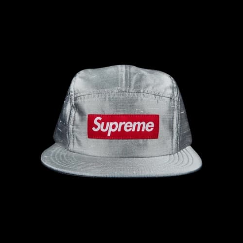 Supreme Raw Silk Camp Cap 'Silver'