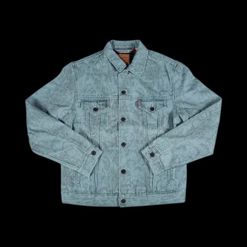 Supreme x Levi's Snakeskin Trucker Jacket 'Blue'