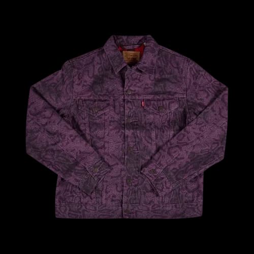 Supreme x Levi's Snakeskin Trucker Jacket 'Purple'