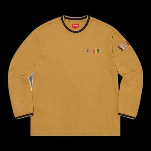 Supreme Multicolor Logo Long-Sleeve Top 'Dark Gold'