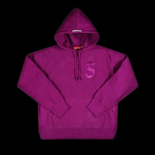 Supreme Tonal S Logo Hoodie 'Plum'