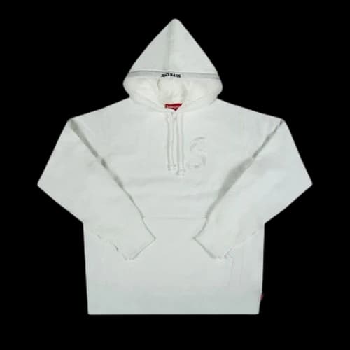 Supreme Tonal S Logo Hoodie 'White'