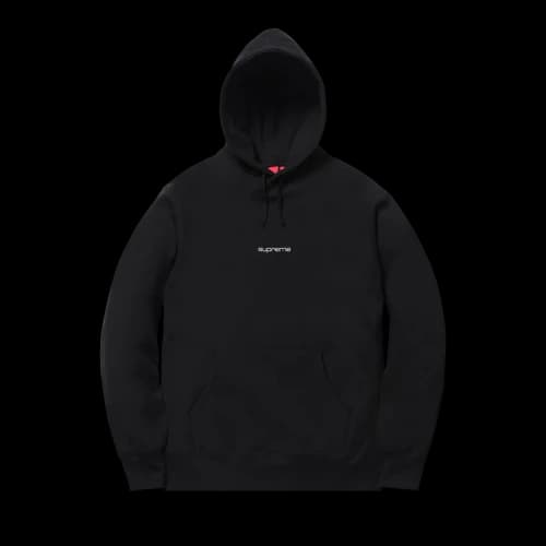 Supreme Compact Logo Hooded Sweatshirt 'Black'