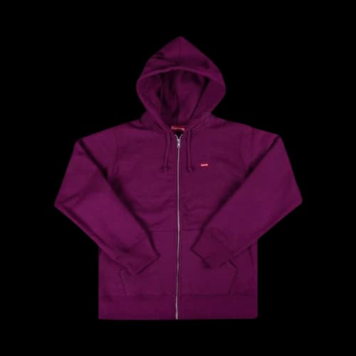 Supreme Small Box Zip Up Sweatshirt 'Plum'