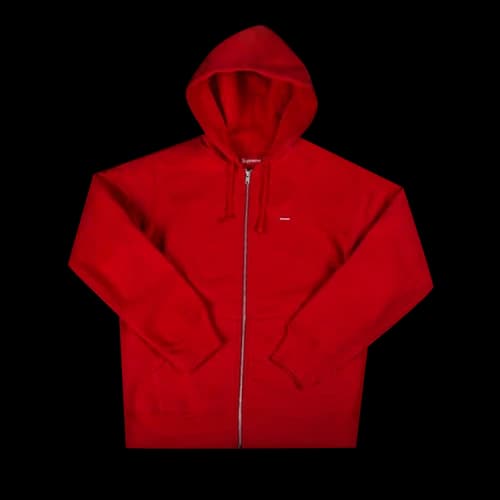 Supreme Small Box Zip Up Sweatshirt 'Red'