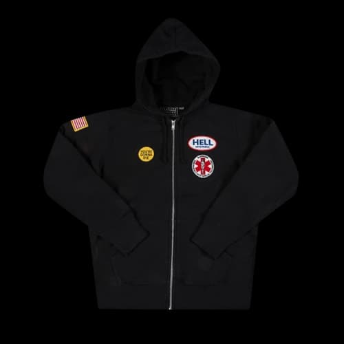 Supreme Hysteric Glamour Patches Zip Up Sweatshirt 'Black'