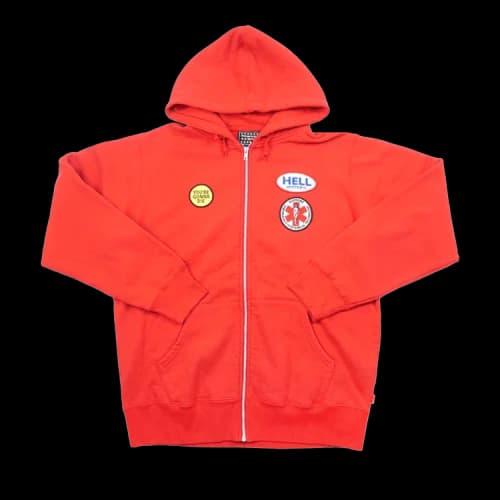 Supreme Hysteric Glamour Patches Zip Up Sweatshirt 'Red'