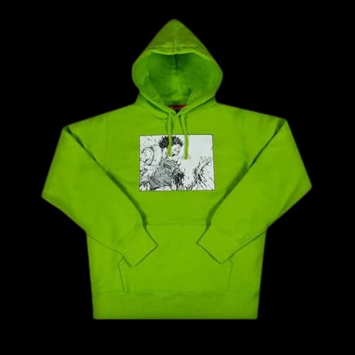 Supreme Akira Arm Hooded Sweatshirt 'Lime'
