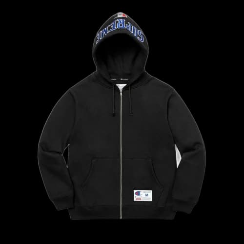 Supreme x Champion Arc Logo Zip Up Sweat 'Black'