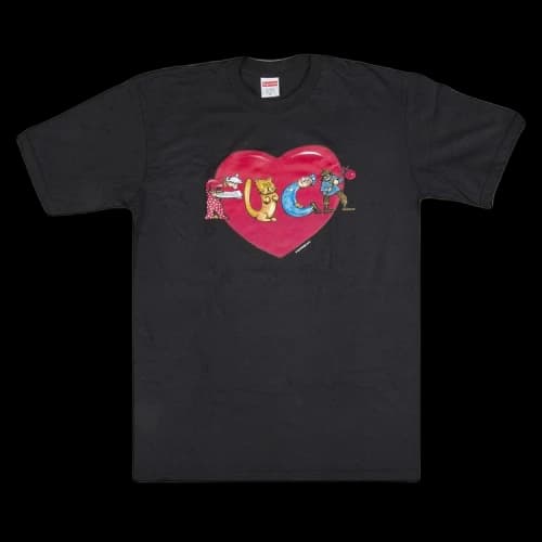 Supreme Heart T-Shirt 'Black'