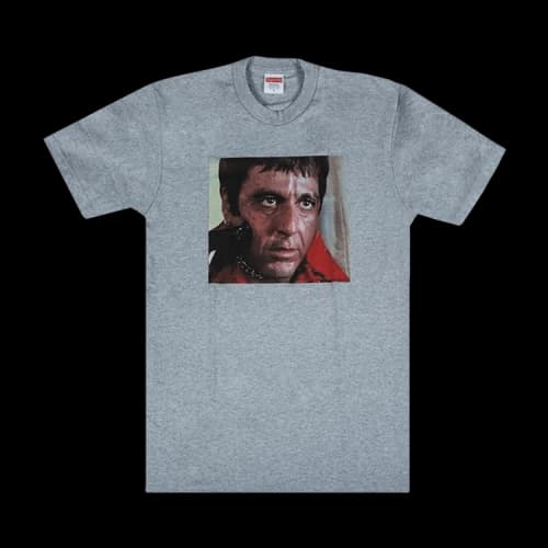 Supreme Scarface Shower Tee 'Heather Grey'