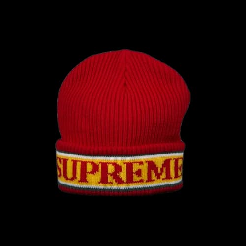 Supreme Cuff Logo Beanie 'Red'