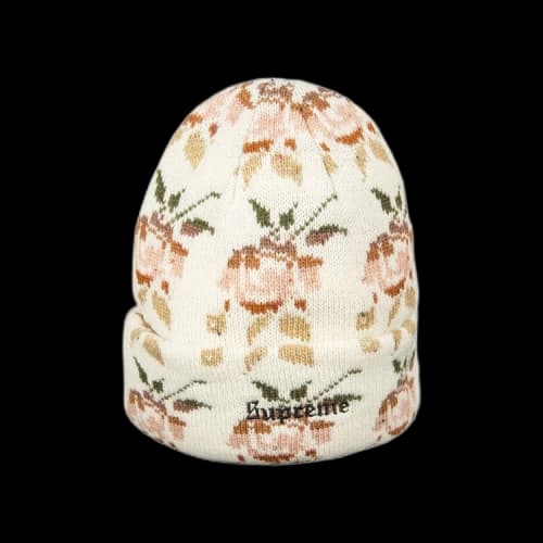 Supreme Rose Jacquard Beanie 'Natural'