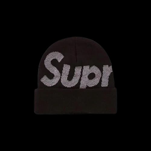 Supreme 3M Reflective Big Logo Beanie 'Black'