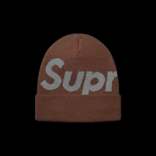 Supreme Big Logo Beanie 'Brown'